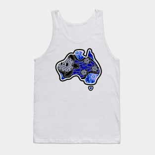 Aboriginal Map Turtles Tank Top